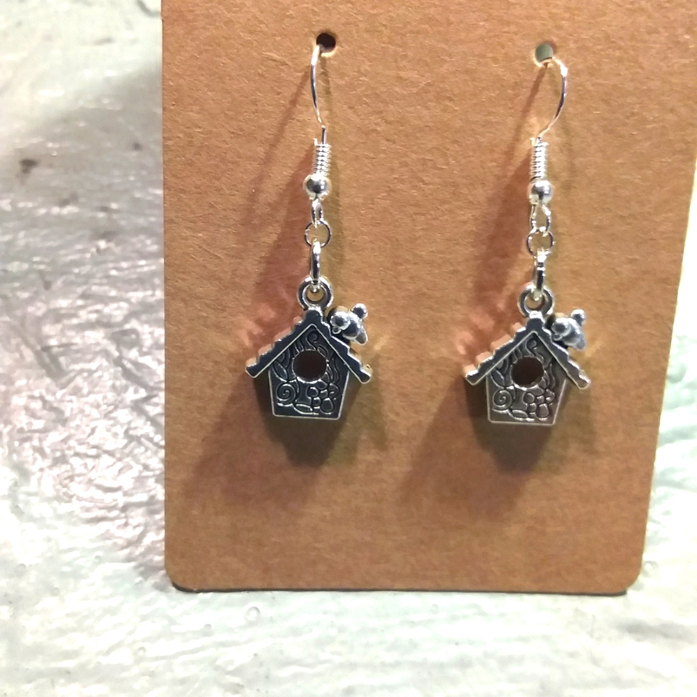 Bird House Earrings